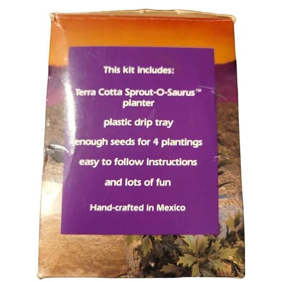 Vintage Terra Cotta Planter Sproutosaurus Prehistoric Dinosaur Planter Pot 1993 - Picture 5 of 6